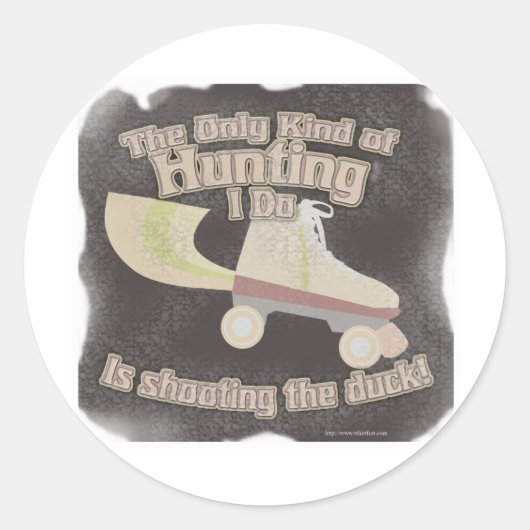 Shoot the Duck Runder Aufkleber (Vorderseite)