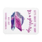Shoot the Ship Cruise Group Girl's Pink Magnet (Horizontal)