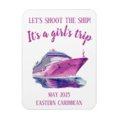 Shoot the Ship Cruise Group Girl's Pink Magnet (Vertikal)