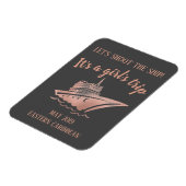 Shoot the Ship Cruise Group Girls Rose Gold Magnet (Linke Seite)