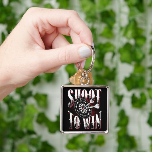 Shoot to Win - Dart Player Premium Schlüsselanhänger (Hand)