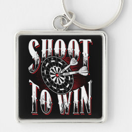 Shoot to Win - Dart Player Premium Schlüsselanhänger