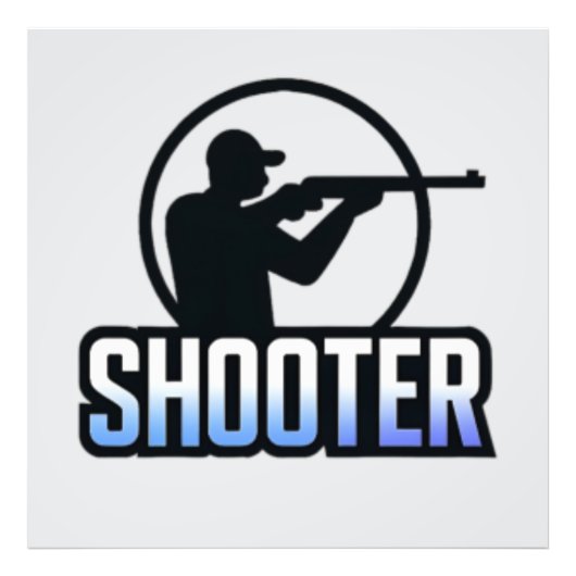 Shooter - Marksman Silhouette Premium Design Fotodruck (Vorne)