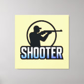 Shooter - Marksman Silhouette Premium Design Leinwanddruck (Vorderseite)