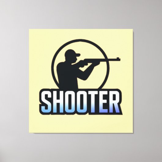 Shooter - Marksman Silhouette Premium Design Leinwanddruck (Vorderseite)