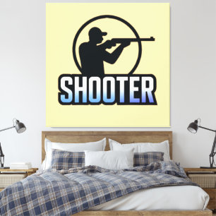 Shooter - Marksman Silhouette Premium Design Leinwanddruck