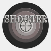 Shooter Runder Aufkleber (Vorderseite)
