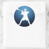 Shooter Runder Aufkleber (Tasche)