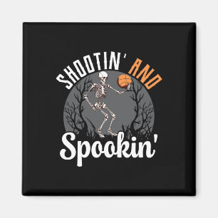 Shootin' and Spookin Skeleton Basketball Spieler H Magnet