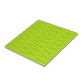 Shooting Bright Green Chartreuse Zigzag Muster Fliese (Seite)