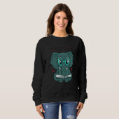 shooting elephants stop cute reading book sweatshirt (Vorne ganz)