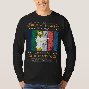 Shooting Enthusiasten T-Shirt - Grauhaar, Bullseye