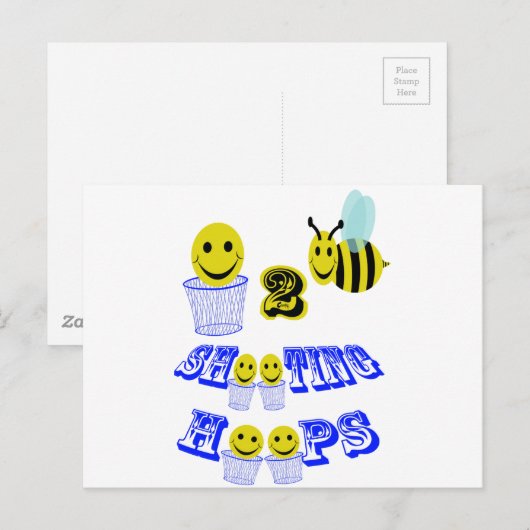 Shooting Hoops Postkarte (Vorne/Hinten)