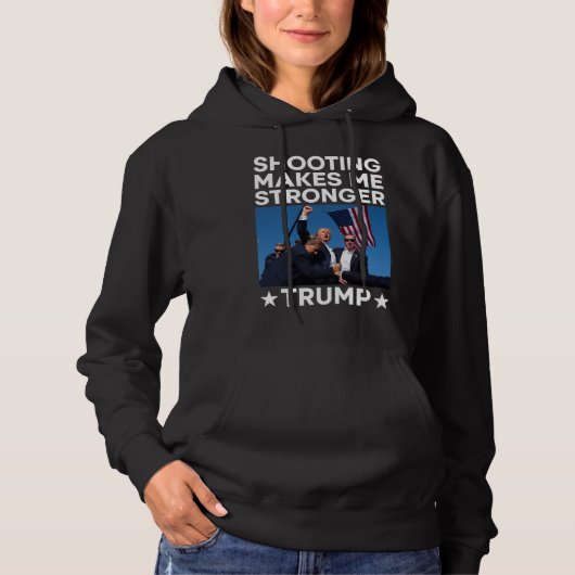 Shooting macht mich stärker Trump im Kampf gegen d Hoodie (Vorderseite)
