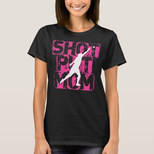 Shooting Mama Spaß Track und Field Shooting Throwe T-Shirt (Vorderseite)