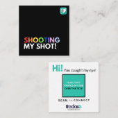 Shooting My Shot Quadratische Visitenkarte (Vorne/Hinten)