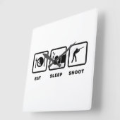 Shooting Quadratische Wanduhr (Winkel)