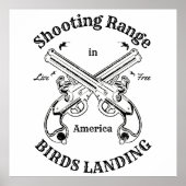 Shooting Range Birds Landing Gun Kalifornien Poster (Vorne)