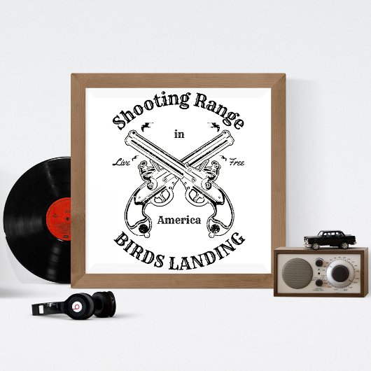 Shooting Range Birds Landing Gun Kalifornien Poster