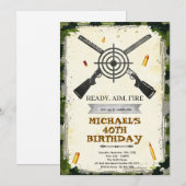 Shooting Range-Geburtstagseinladung Einladung (Vorne/Hinten)