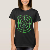 Shooting Range Target Practice Sheet Green Bullsey T-Shirt (Vorderseite)