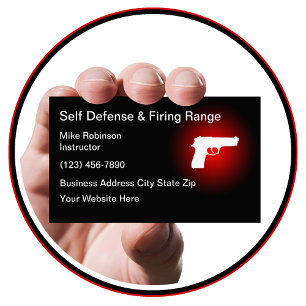 Shooting Range zur Selbstverteidigung Visitenkarte