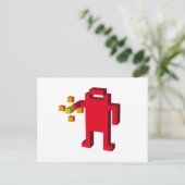 Shooting-Roboter Postkarte (Stehend Vorderseite)