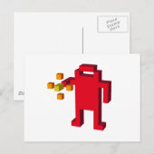 Shooting-Roboter Postkarte (Vorne/Hinten)