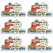 Shooting Sports | 8" x 8"- glänzend transparent Aufkleber (Vorderseite)