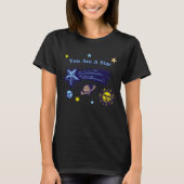 Shooting Star Celestial Art Affirmation Template T-Shirt (Vorderseite)