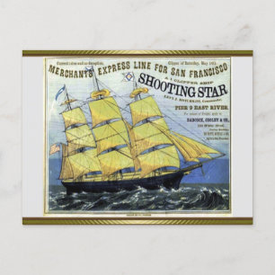Shooting Star Clipper Sailing Postkarte