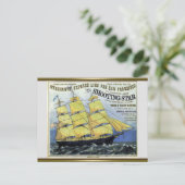 Shooting Star Clipper Segelschiff Postkarte (Stehend Vorderseite)