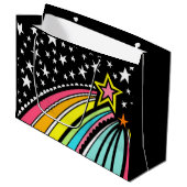 Shooting Star Comet Fireball Geschenktasche Große Geschenktüte (Vorderseite Schrägansicht)