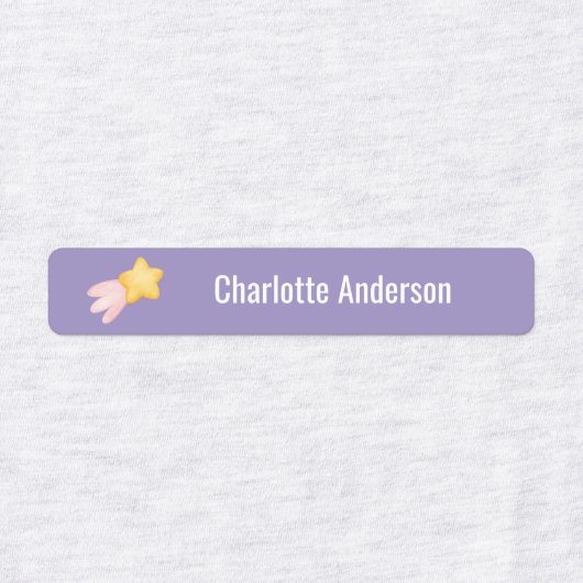 Shooting Star Custom Closing Name Etiketten (Design 1)