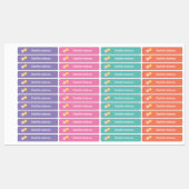 Shooting Star Custom Closing Name Etiketten (Blatt)