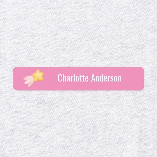 Shooting Star Custom Closing Name Etiketten (Design 2)