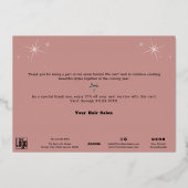 Shooting Star & Forest Forest Forest Weihnachtskar Folieneinladung (Rückseite)