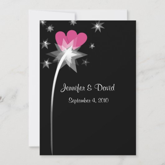 Shooting Star Hochzeit Einladung (Vorderseite)