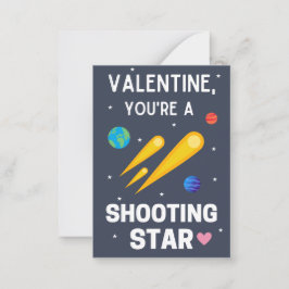 Shooting Star-Klassenzimmer Valentinstag Mitteilungskarte