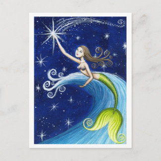 Shooting Star Mermaid Postkarte