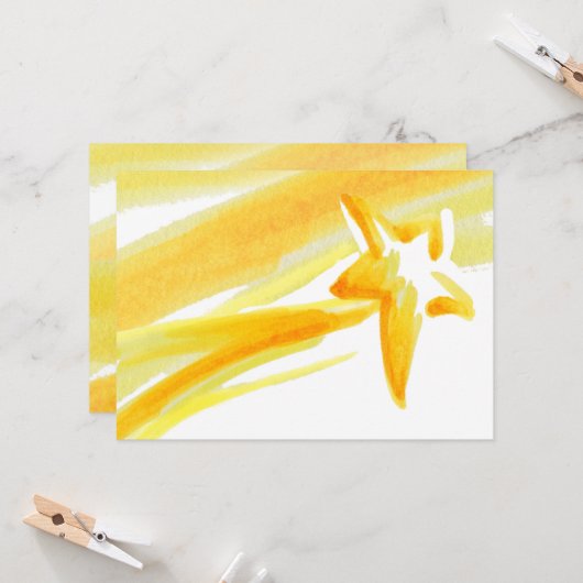 Shooting Star Open Gruß Karte (Vorderseite/Rückseite Beispiel)