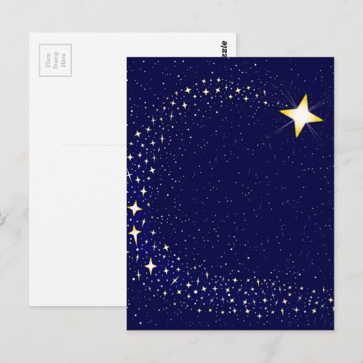 Shooting Star Postkarte (Vorne/Hinten)