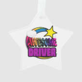 Shooting Star Rainbow Phantastisch Driver Ornament (Rückseite)