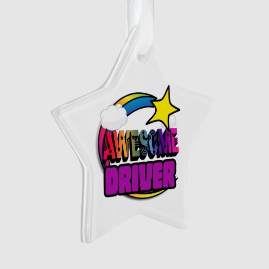 Shooting Star Rainbow Phantastisch Driver Ornament (Vorderseite)