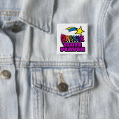 Shooting Star Rainbow Phantastisch Flute Player Button (Beispiel)
