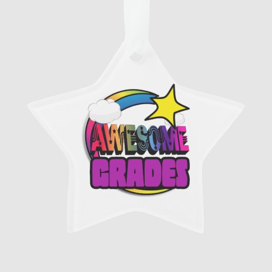 Shooting Star Rainbow Phantastisch Grades Ornament (Vorderseite)