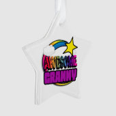 Shooting Star Rainbow Phantastisch Granny Ornament (Vorderseite)