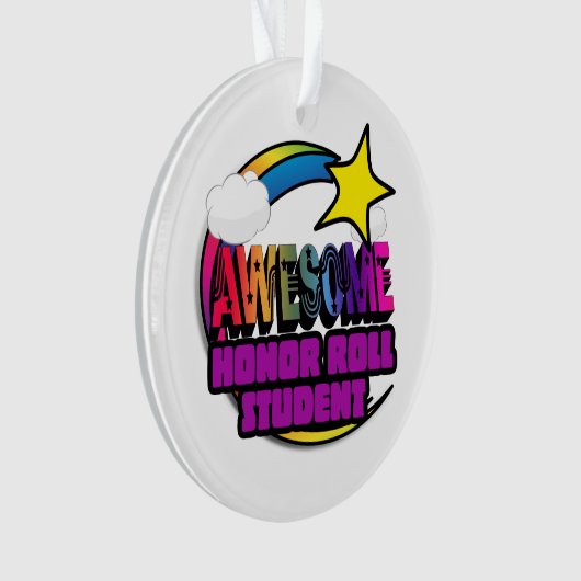 Shooting Star Rainbow Phantastisch Honorar Roll St Ornament (Vorderseite)