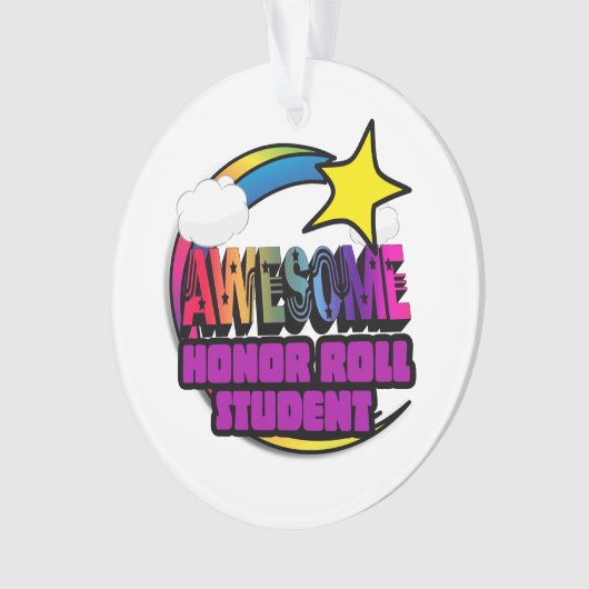 Shooting Star Rainbow Phantastisch Honorar Roll St Ornament (Vorderseite)