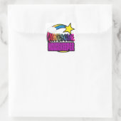 Shooting Star Rainbow Phantastisch Housekeeper Quadratischer Aufkleber (Tasche)